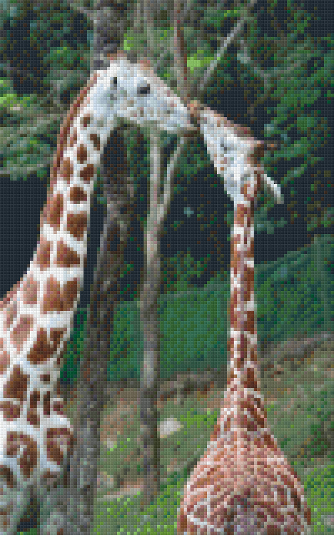 Giraffe Love Eight [8] Baseplate PixelHobby Mini-mosaic Art Kit image 0